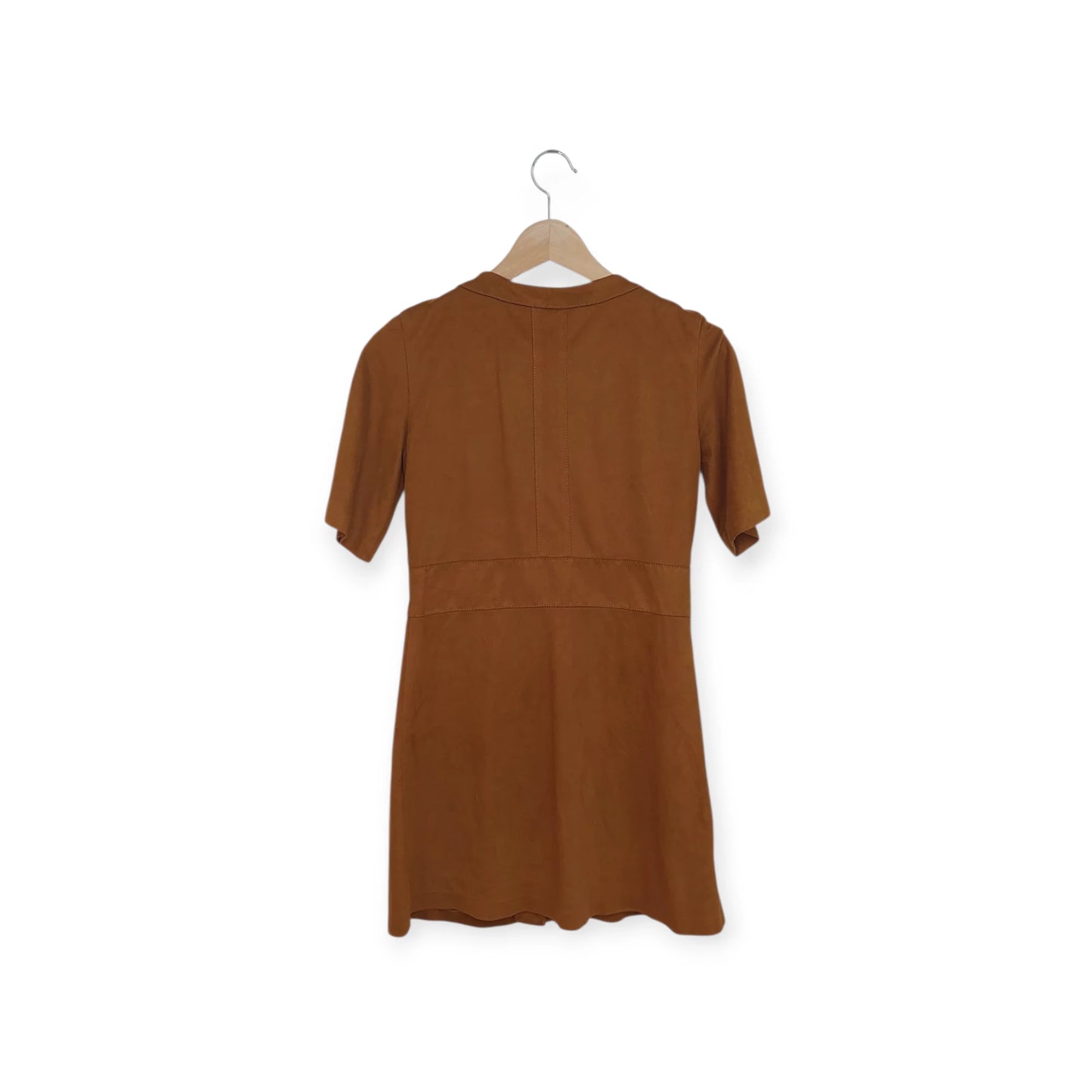 שמלת מיני חומה מכופתרת ZARA | מידה XS