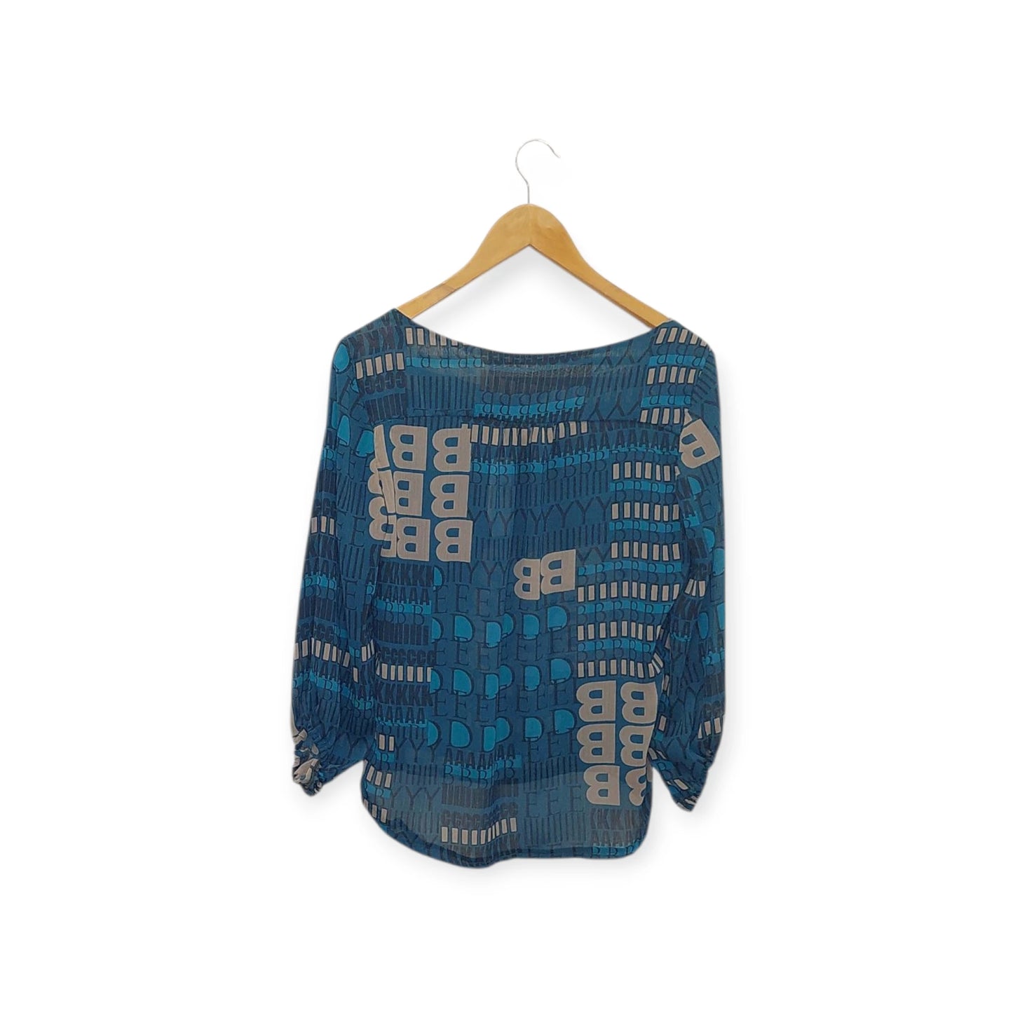 חולצה מבד דק שקוף עם הדפסים | מידה 1