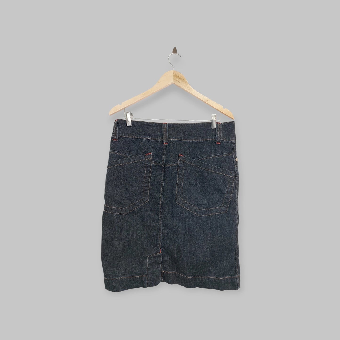 חצאית מידי ג'ינס שחורה IN LOOK JEANS | מידה XL