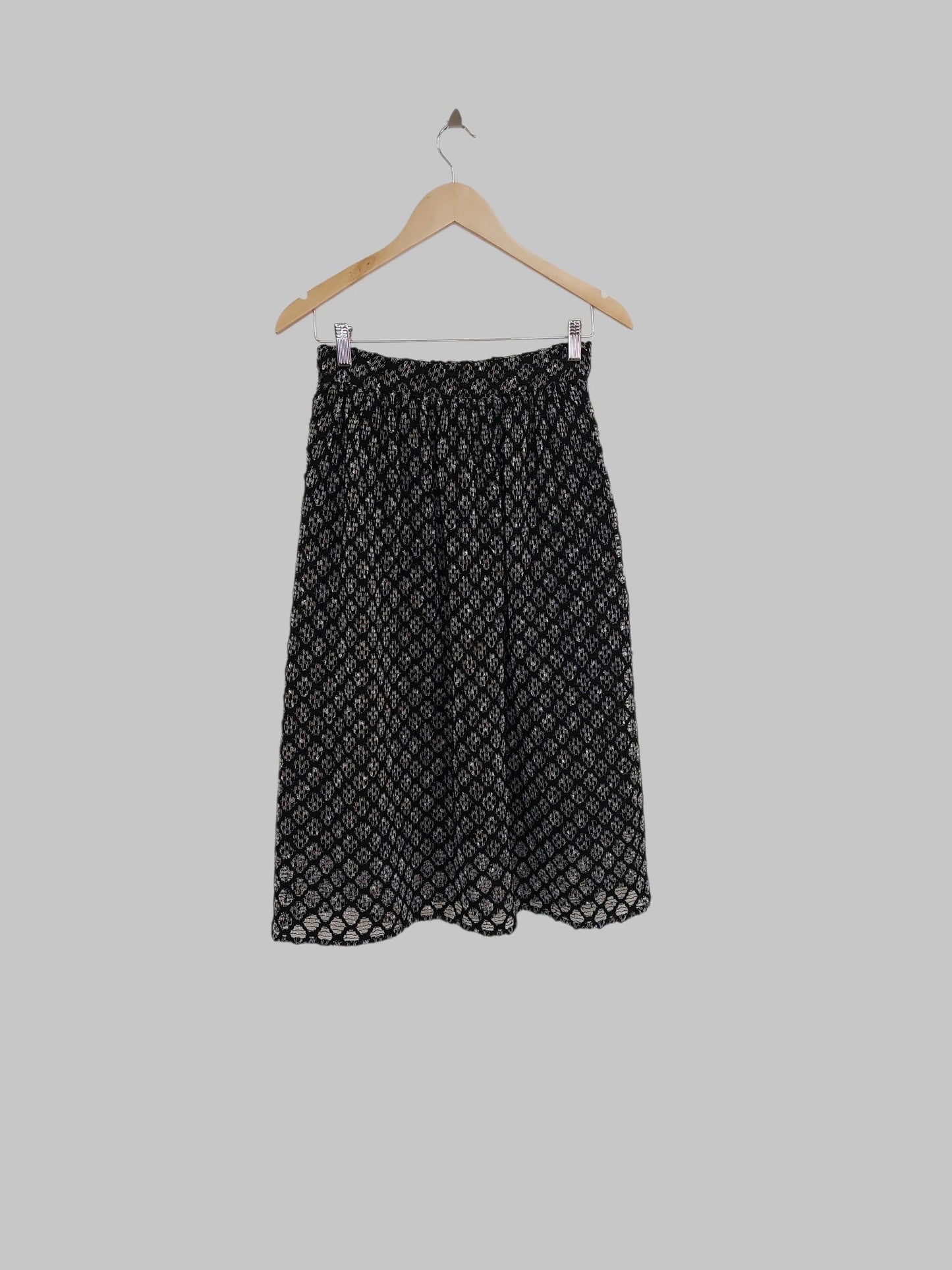 חצאית מידי שחור לבן הדפסים ZARA | מידה XS