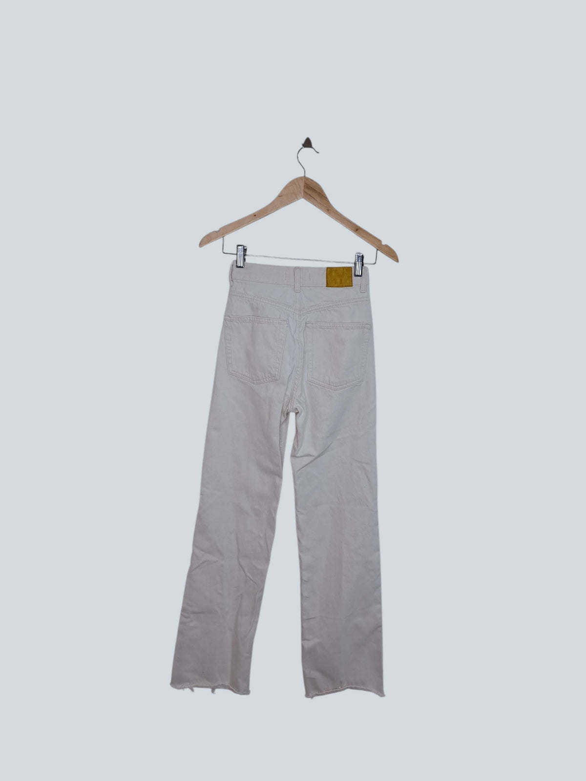 מכנס ג'ינס לבן ארוך PULL&BEAR | מידה XS
