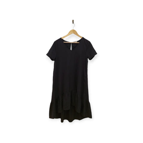 فستان أسود ببايبنغ وسحاب في الخلف CASTRO | مقاس 36