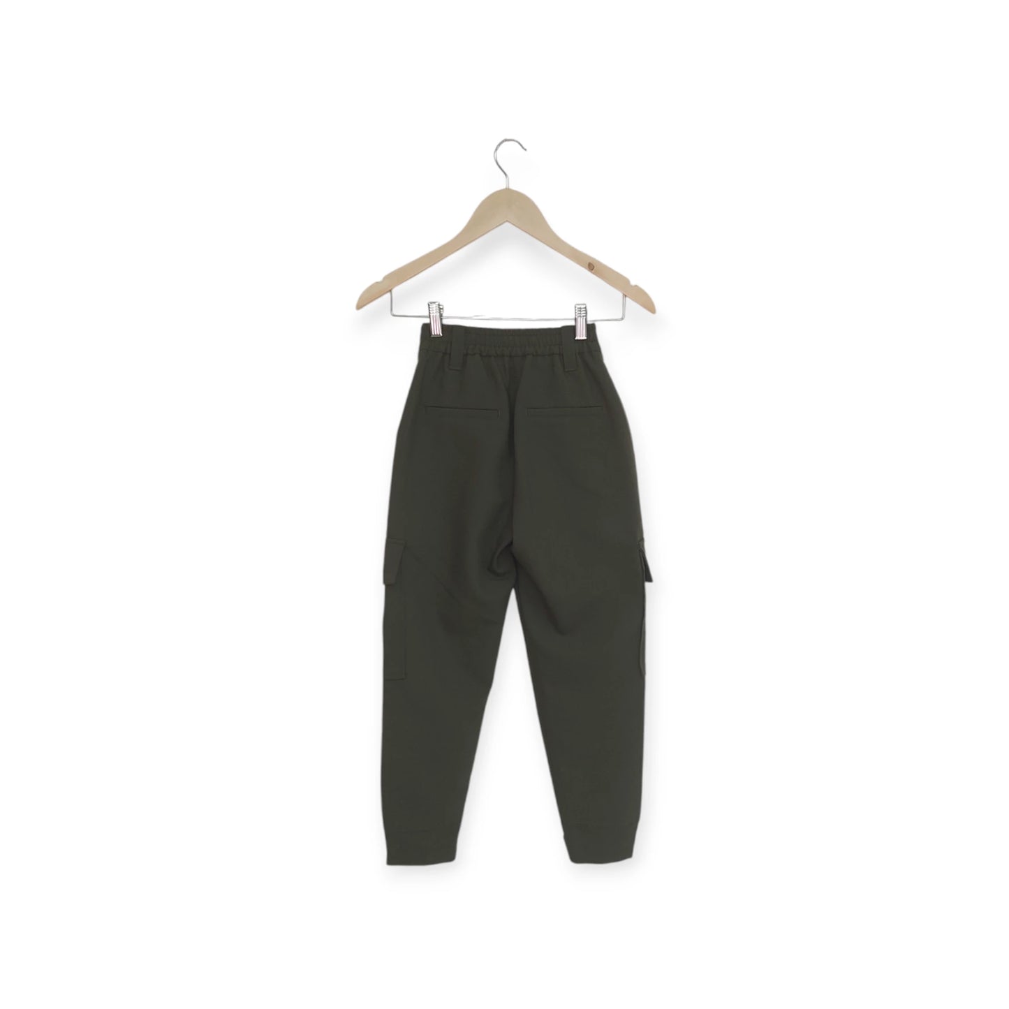 بنطلون أخضر زيتوني داكن من BERSHKA | مقاس 32