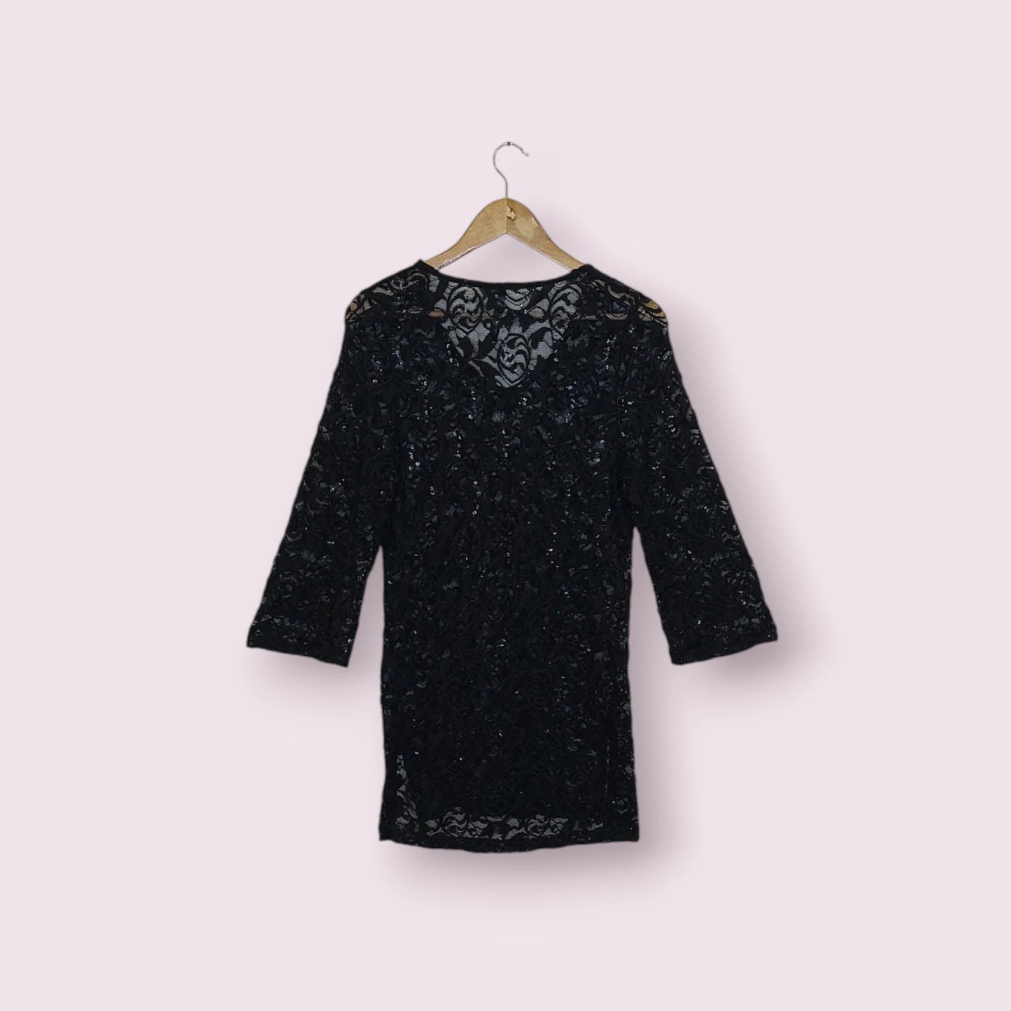 بلوزة تونيك سوداء 7/8 | مقاس 2