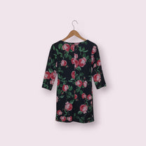 فستان قصير بنقشة أزهار | مقاس 38
