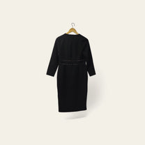 שמלת מקסי שחורה שרוול ארוך ZARA | מידה L