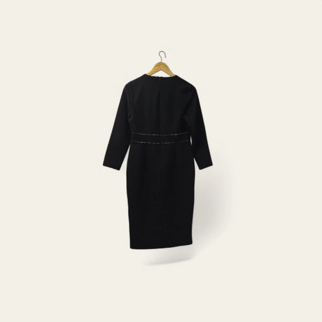 שמלת מקסי שחורה שרוול ארוך ZARA | מידה L