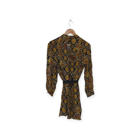 فستان قصير مطبوع زارا | مقاس XS