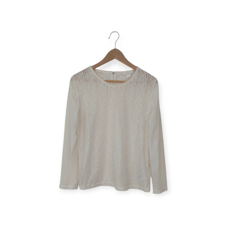 بلوزة دانتيل بيضاء من H&M | مقاس M