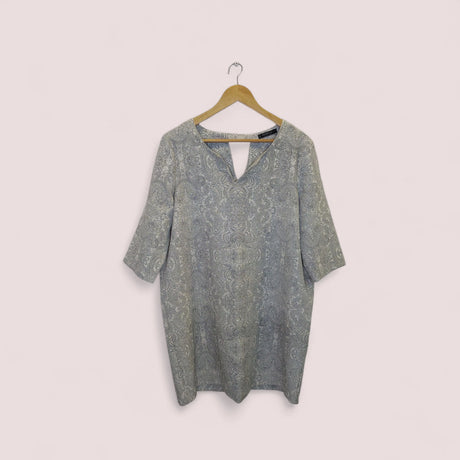 فستان قصير بتطريزات MANGO | مقاس XL