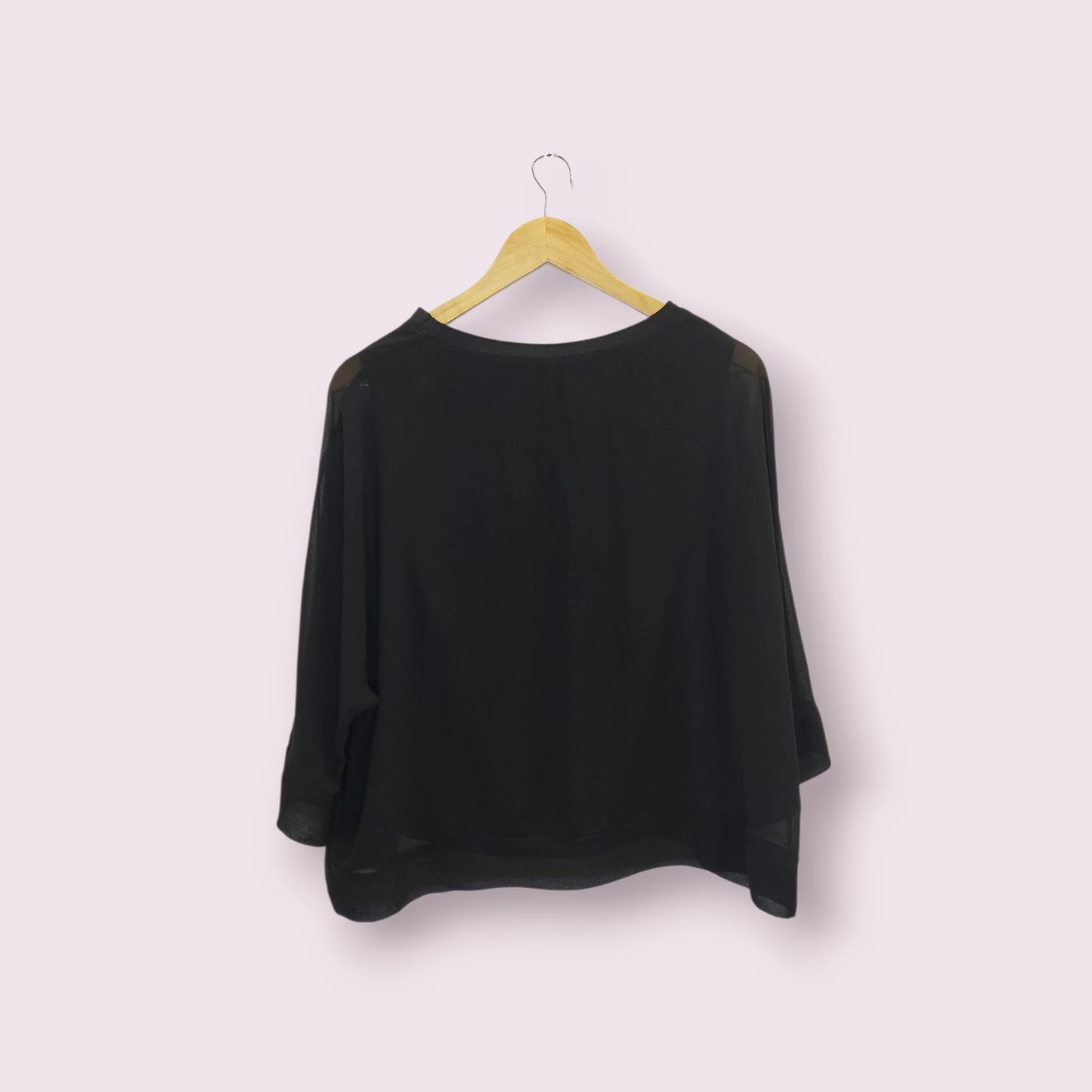 חולצה שרוול ארוך שחורה ZARA | מידה XS