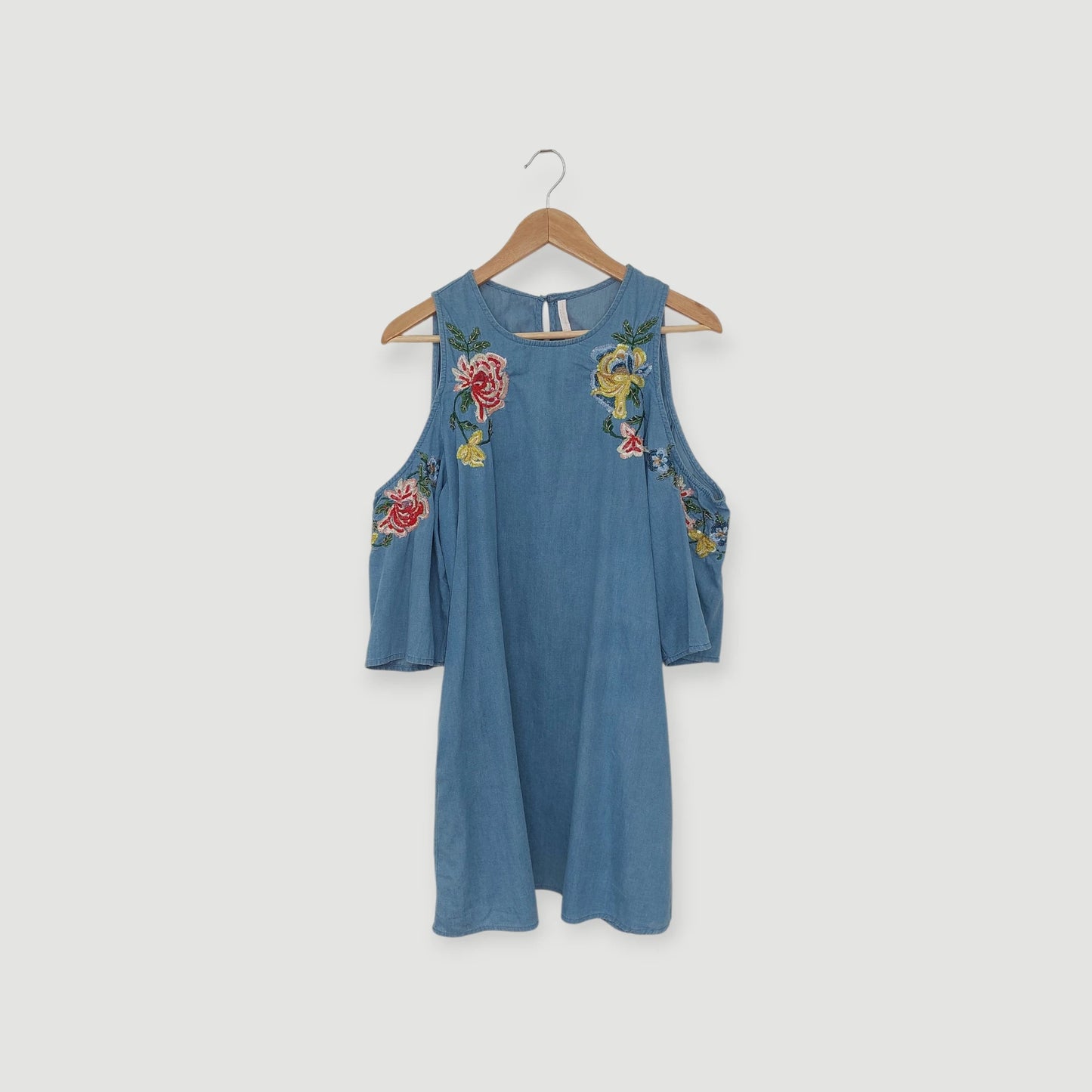 שמלה מיני תכלת פרחונית, ZARA | מידה M
