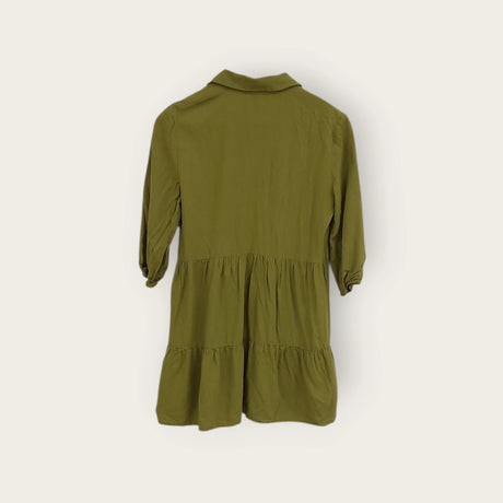 قميص بأزرار أخضر زيتي من PULL & BEAR | مقاس S