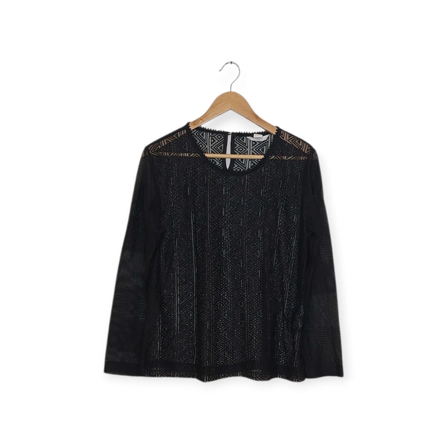 قميص أسود شفاف H&M | مقاس M