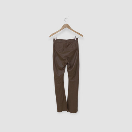 بنطلون جلد طويل بني BLANKNYC | مقاس XS