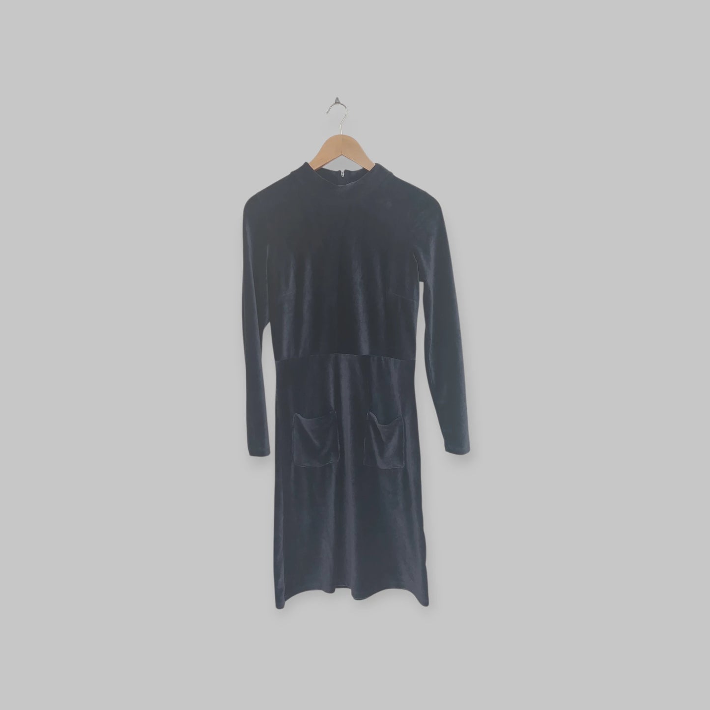 שמלת מידי כחולה ZIP | מידה XS