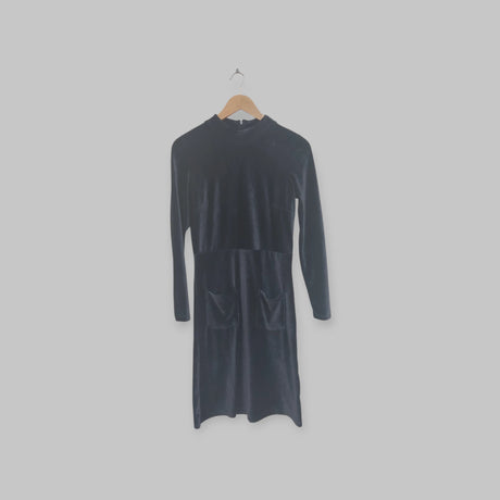 שמלת מידי כחולה ZIP | מידה XS