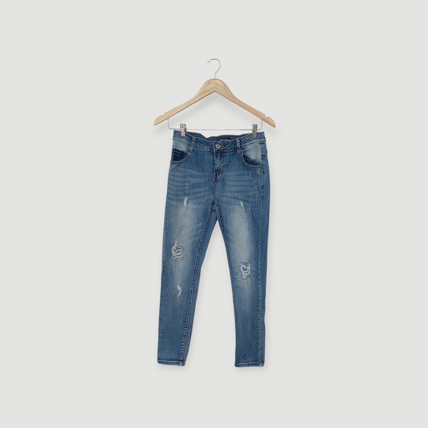 بنطلون جينز طويل أزرق، HOT JEANS | مقاس 26