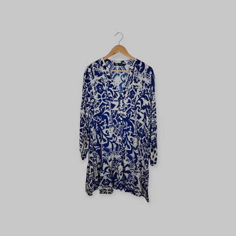 שמלת מידי הדפסים ZARA | מידה XL