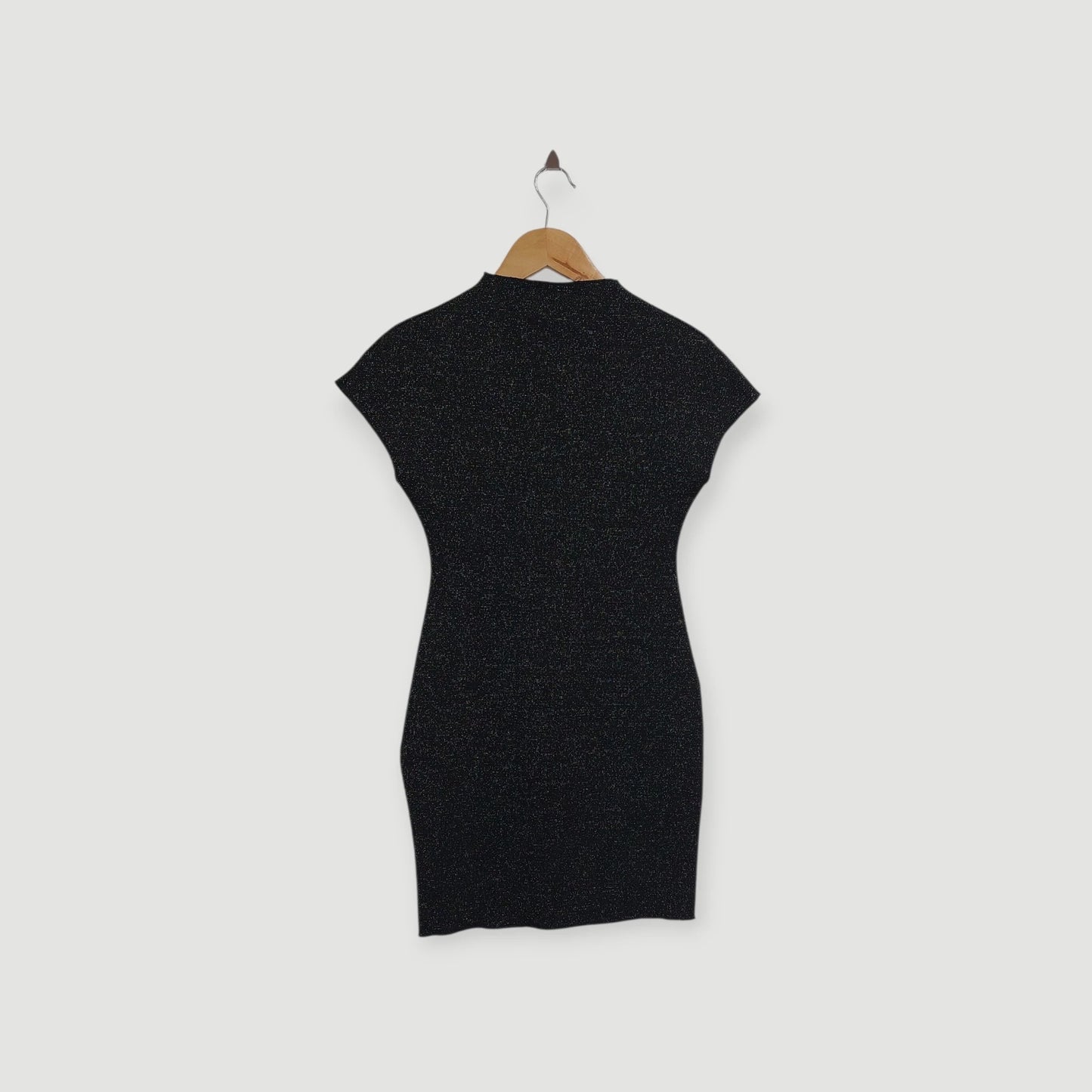 שמלת מיני שחור נצנצים ZARA | מידה S