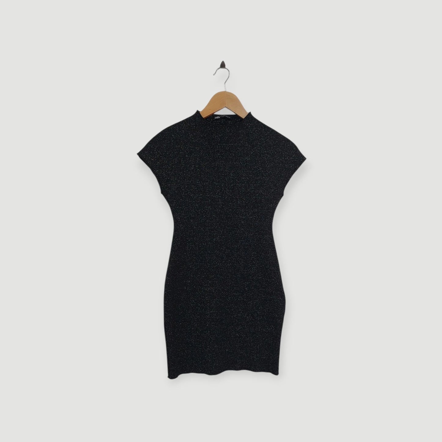 שמלת מיני שחור נצנצים ZARA | מידה S