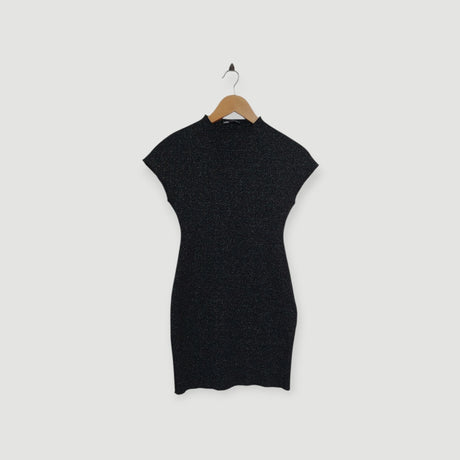 שמלת מיני שחור נצנצים ZARA | מידה S