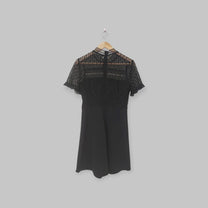 שמלה מידי שחורה ZARA WOMAN | מידה M