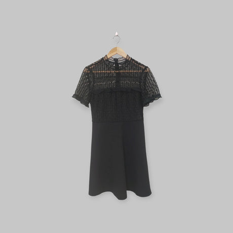 שמלה מידי שחורה ZARA WOMAN | מידה M