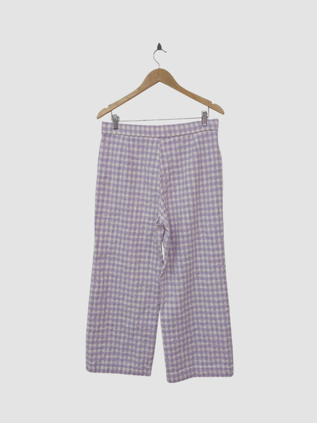 מכנס סגול משבצות ZARA | מידה L