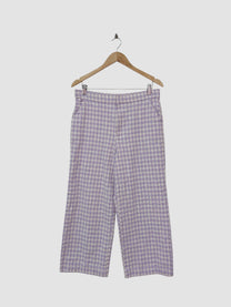 מכנס סגול משבצות ZARA | מידה L