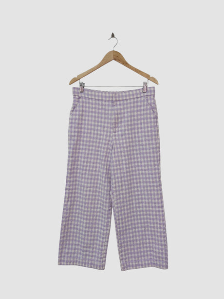 מכנס סגול משבצות ZARA | מידה L