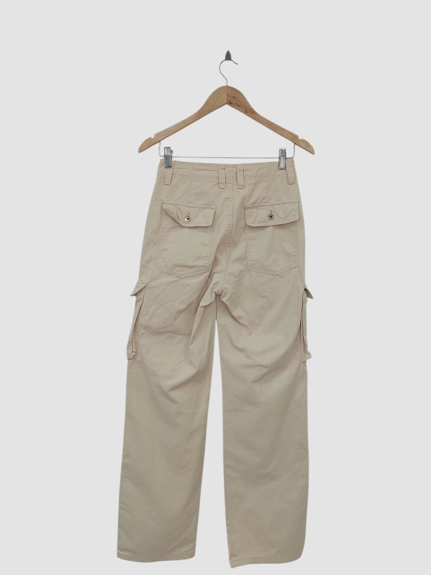 מכנס ג'ינס בז' BERSHKA | מידה XS