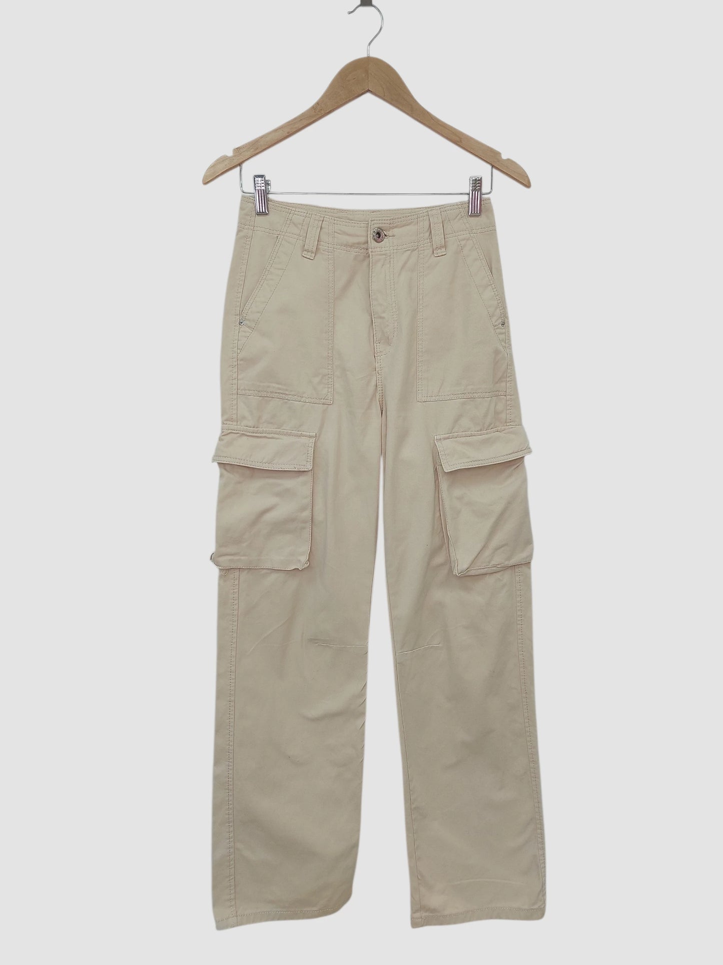 מכנס ג'ינס בז' BERSHKA | מידה XS