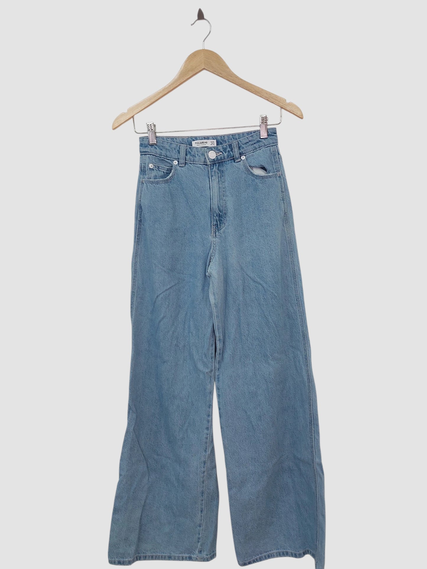 מכנסיים ג'ינס , תכלת, PULL&Bear | מידה XS