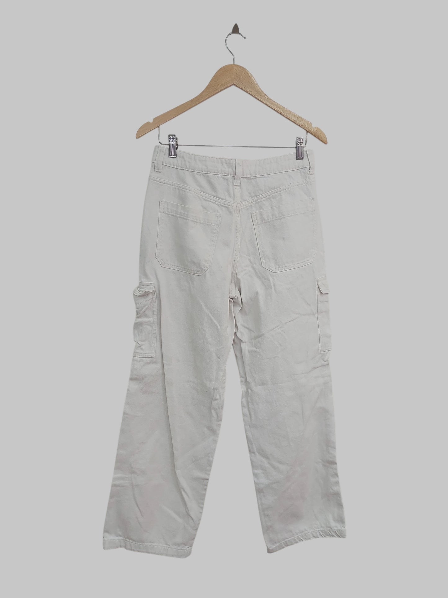 מכנס ג'ינס ארוך לבן H&M | מידה M