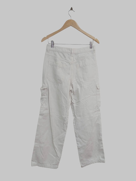 מכנס ג'ינס ארוך לבן H&M | מידה M