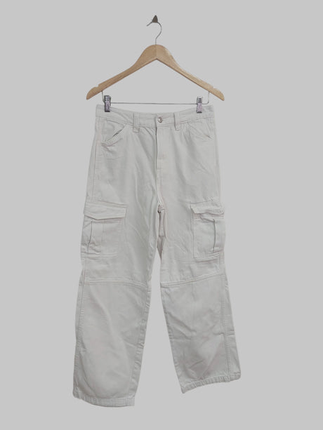 מכנס ג'ינס ארוך לבן H&M | מידה M