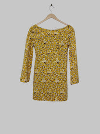 שמלת מיני פרחונית חרדל ZARA | מידה M