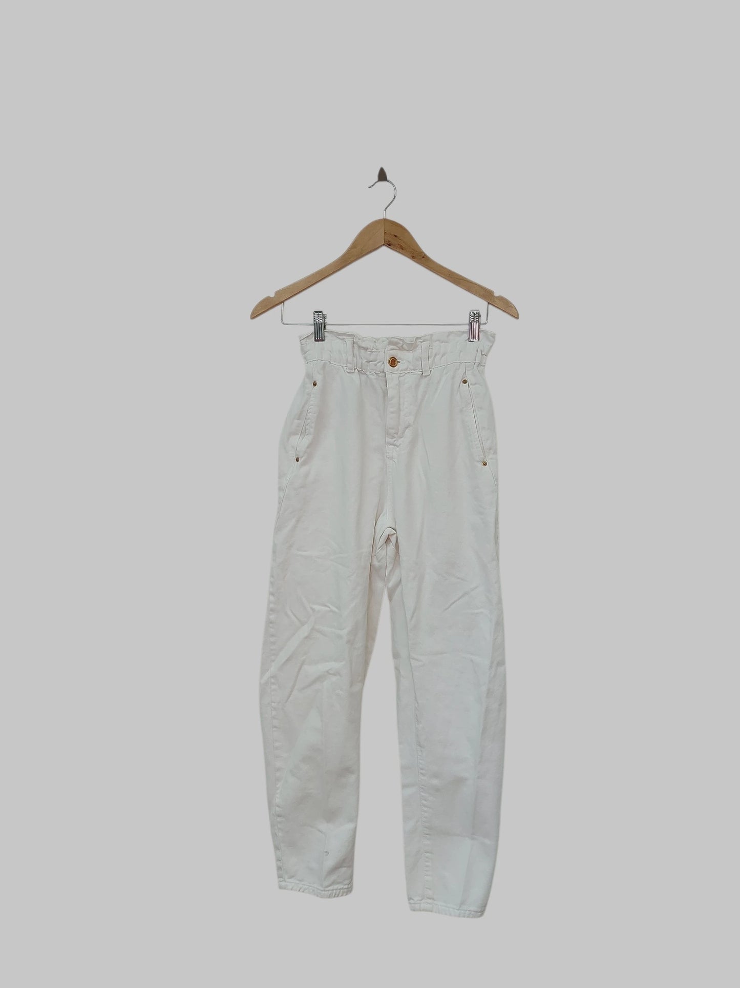 מכנס ג'ינס לבן ZARA | מידה XS
