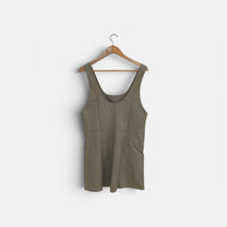 שמלת מידי בצבע ירוק זית | מידה M