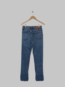 מכנס ג'ינס ארוך כחול HIGH WAIST SLIM | מידה M
