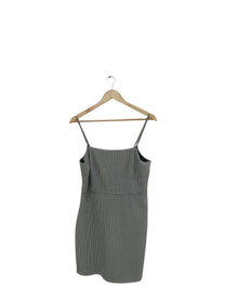 שמלת מידי משבצות שחור לבן | מידה L
