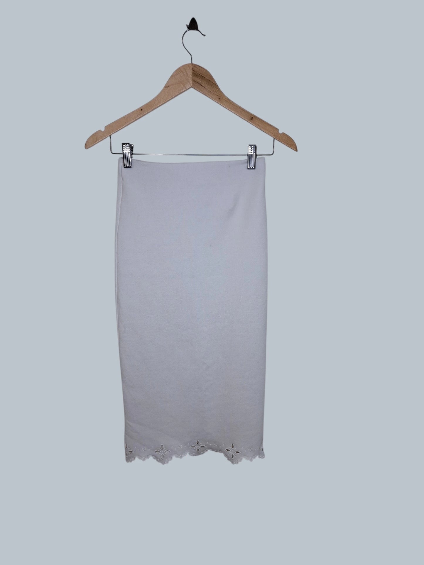 חצאית מידי לבנה ZARA | מידה S