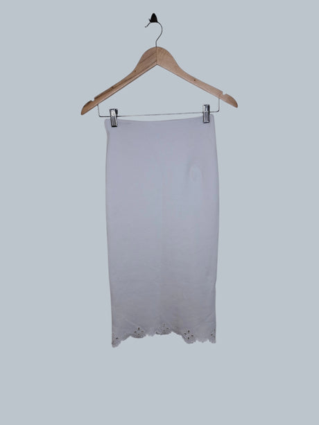 חצאית מידי לבנה ZARA | מידה S