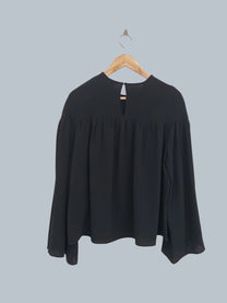 חולצה ארוכה שחורה H&M | מידה S