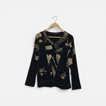 חולצה ארוכה, צבע שחור | מידה XL