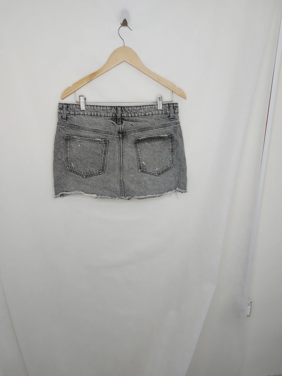 חצאית מיני ג'ינס אפורה ZARA | מידה L