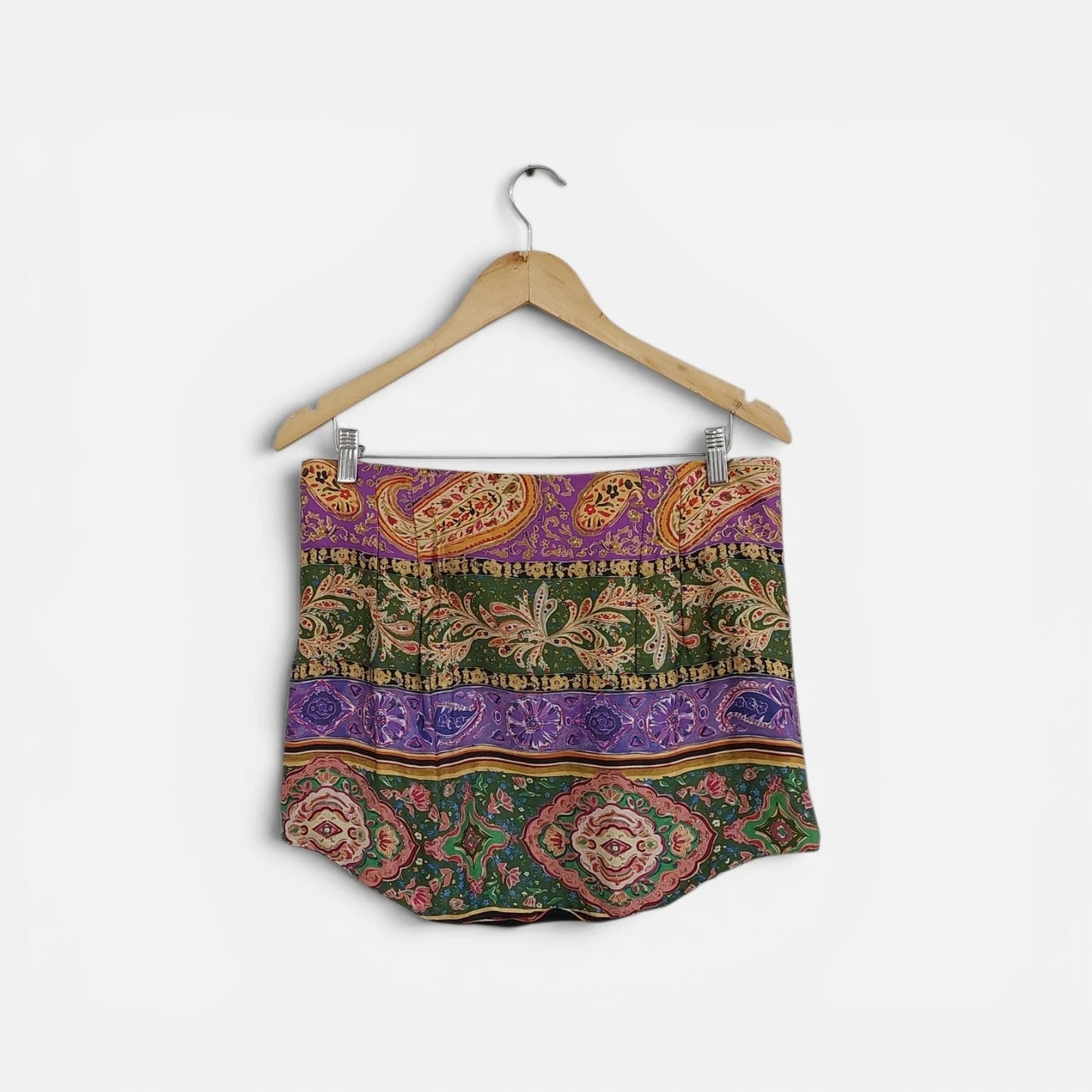 חצאית מיני עם הדפסים צבעונים | מידה S