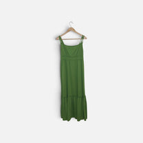 שמלה מקסי בצבע ירוק | מידה M