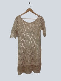 שמלת מיני זהב HAODUOYI | מידה XS